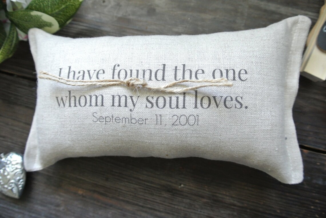Personalized Wedding Ring Pillow Personalized Ring Bearer Etsy