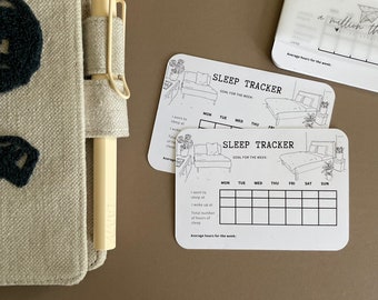 Weekly Sleep Tracker Log, Sleep tracker Card, Sleep Log Card, Sleep tracker planner card, sleep log journal, Sleep journal, sleep tracker,