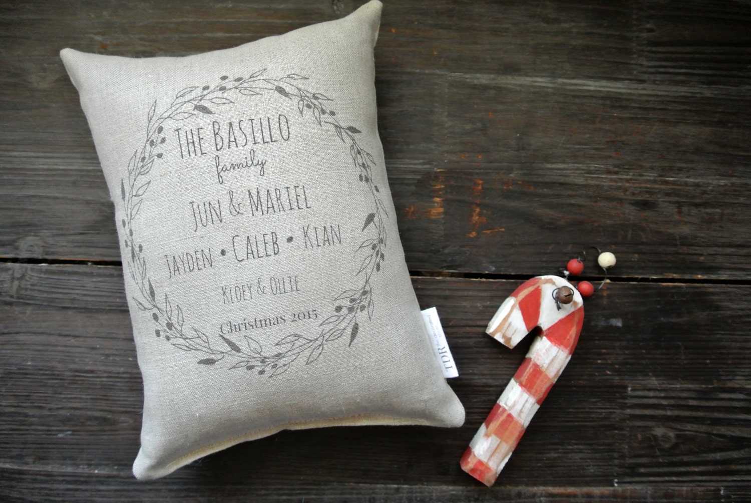 Personalized Christmas Pillow Personalized Holiday Pillow Etsy