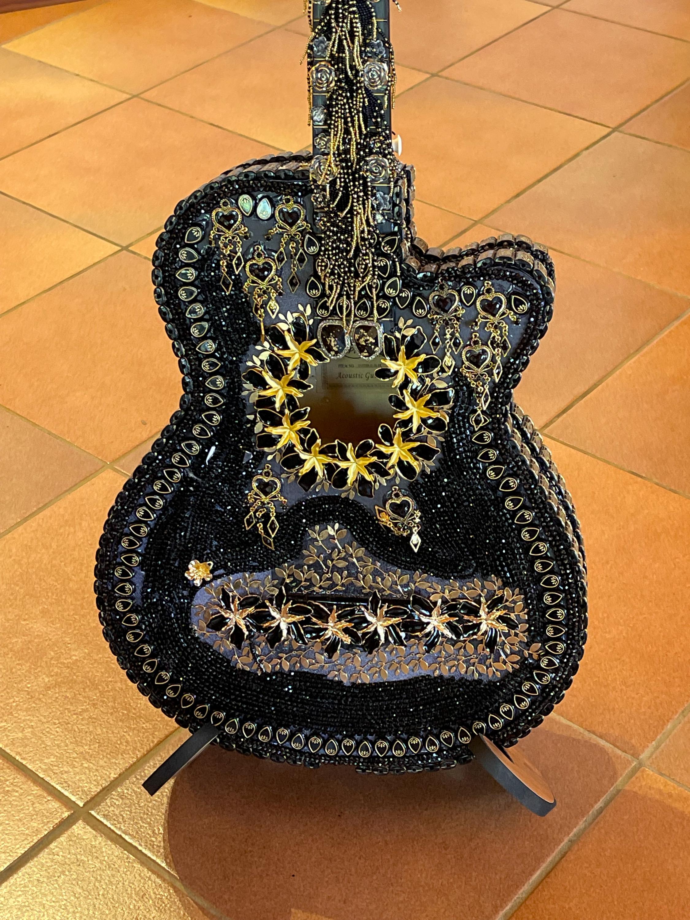 unique mosaic guitars creative sophisticated "LENNON" UNSTRUNG ART by Trudi