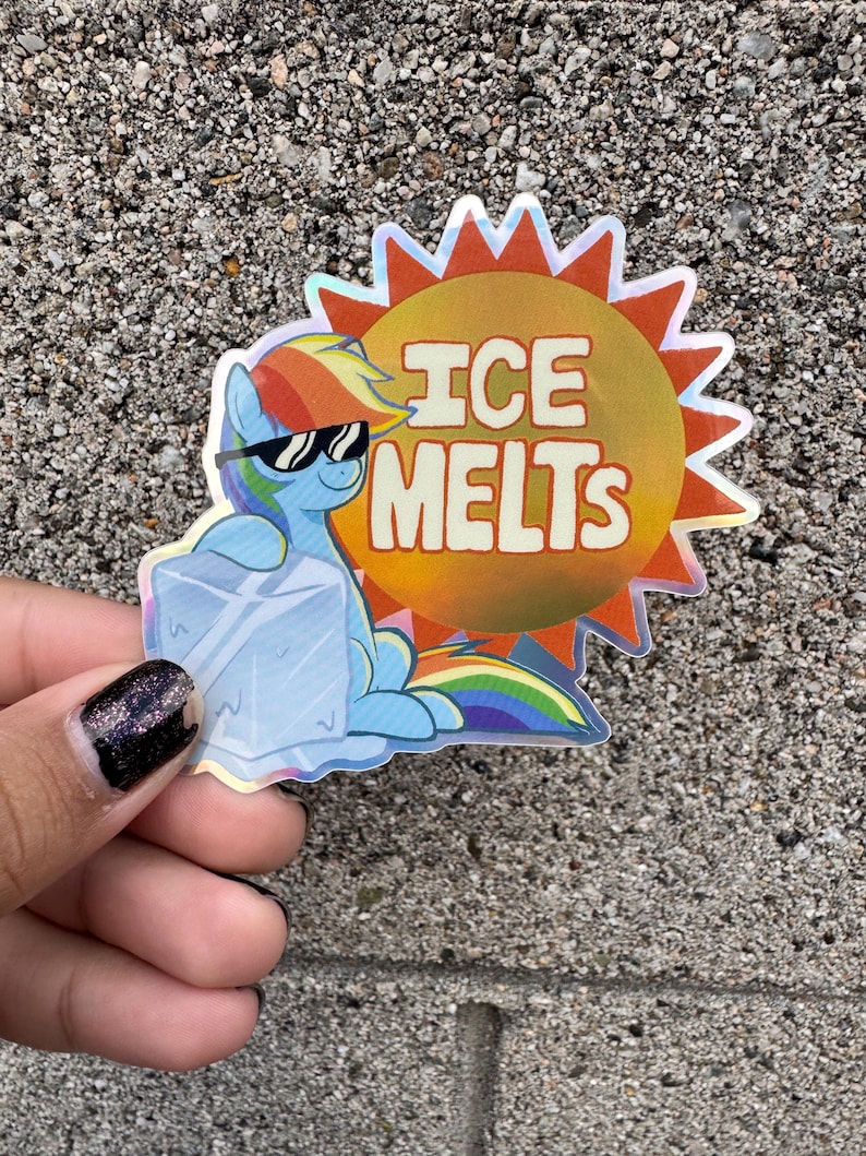 MLP Anti Ice Rainbow Dash Holographic Sticker - Etsy