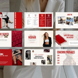 Canva Webinar & Masterclass Slide Deck Template Coaches Online Course Launch Coaching Sales Funnel Editable PPT PowerPoint Presentation