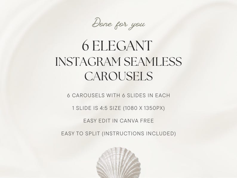 Elegant Seamless Instagram Carousel Templates Canva Editable Posts for ...