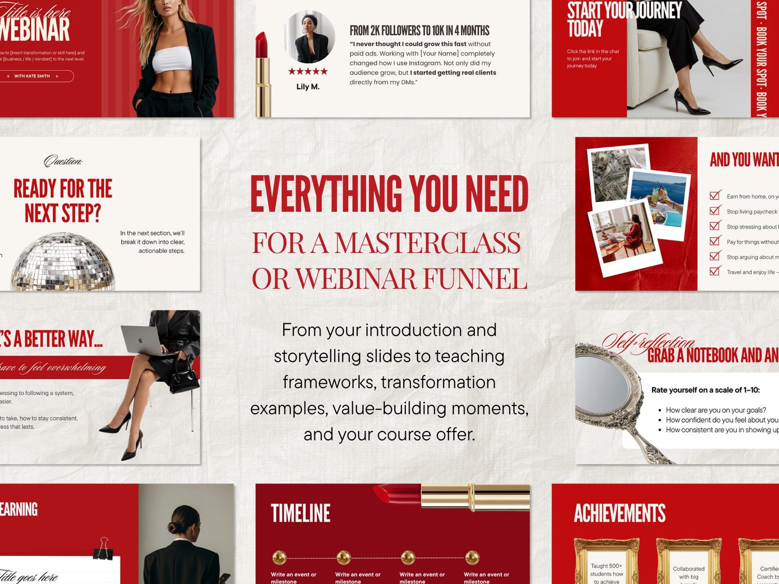 Canva Slide Deck Webinar & Masterclass Presentation Template Coaches ...