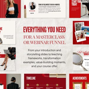 Canva Webinar & Masterclass Slide Deck Template Coaches Online Course Launch Coaching Sales Funnel Editable PPT PowerPoint Presentation