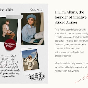 Coach Website Canva Template Coaching Landing Page One Page Feminine Website Red Luxury Design for Life Business Coaches Influencers image 11