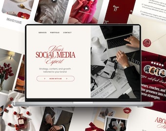 Canva Website Template Social Media Manager Instagram Coach Influencer UGC Content Creator Marketing Portfolio Creative Landing Page