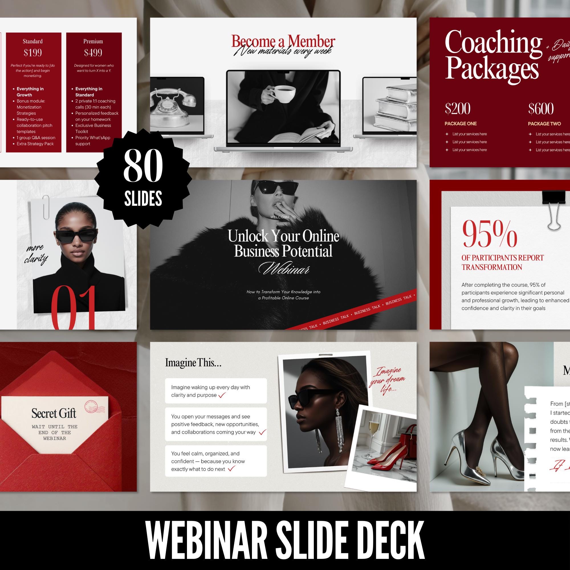 Canva Slide Deck Template Webinar & Masterclass Coaches Online Course ...