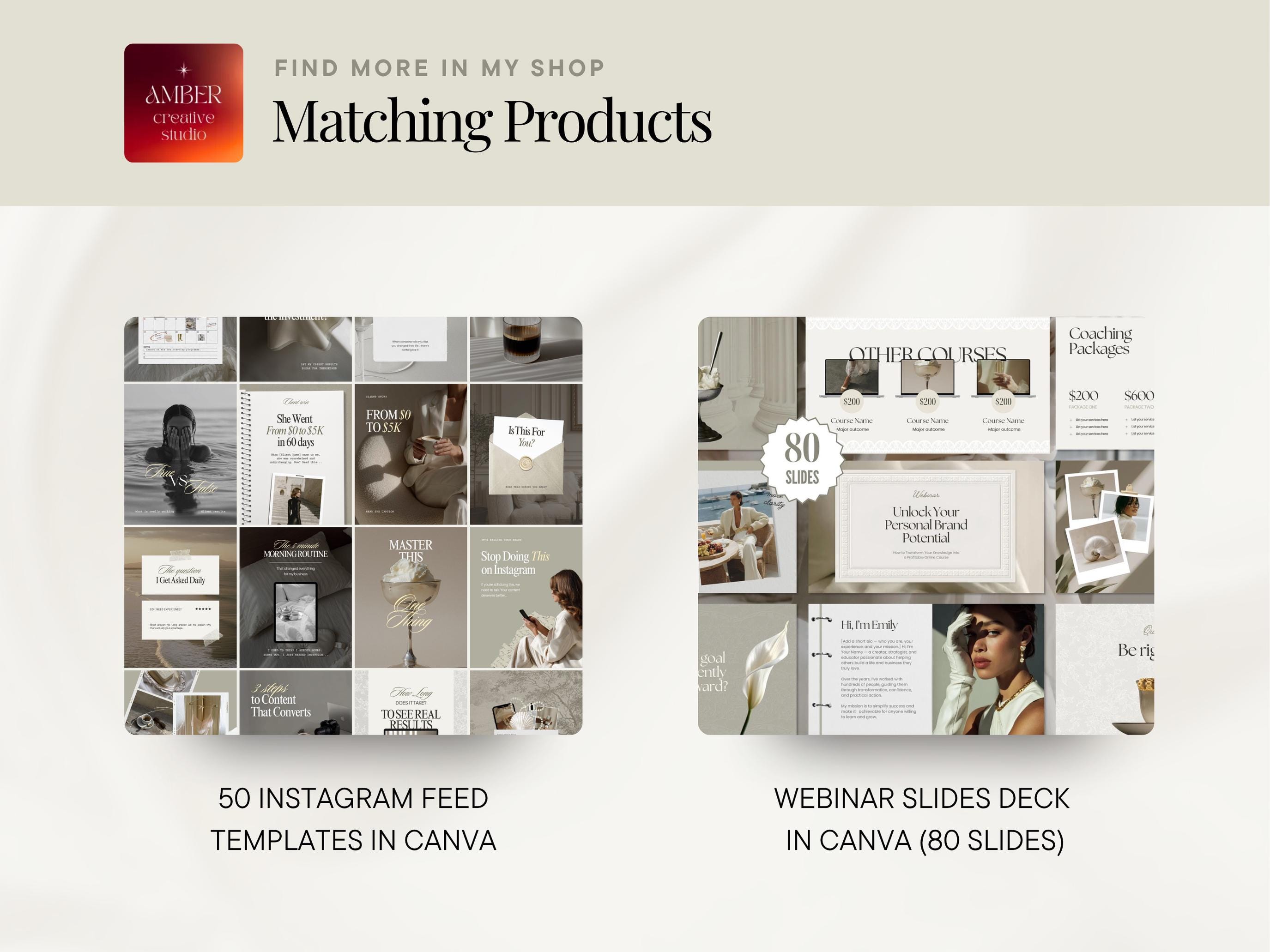 Elegant Seamless Instagram Carousel Templates Canva Editable Posts for ...