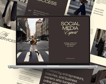Minimalist Canva Website Portfolio Template Social Media Manager Instagram Coach Influencer UGC Content Creator Marketing Landing Page