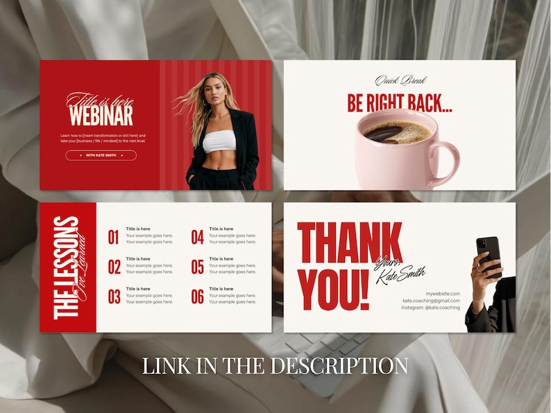 Canva Webinar & Masterclass Slide Deck Template Coaches Online Course Launch Coaching Sales Funnel Editable PPT PowerPoint Presentation