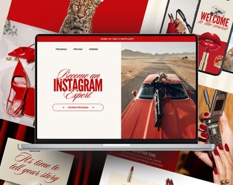 Sales Page Canva Website Template Course Digital Product Creators Social Media Managers Instagram Coach Faceless Marketing Landing Page