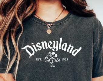 Camiseta vintage de Disneyland (1955), camisetas familiares de Disneyland, camiseta de viaje a Disney, camiseta de Disneyland, suéter de vacaciones de Disney, camiseta retro de Disney