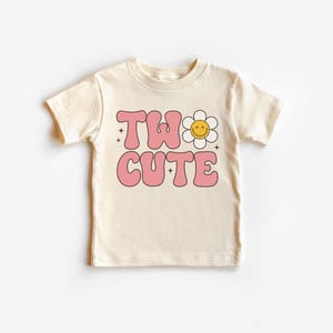 Two Cute Birthday Girl Shirt, Second Birthday Girls Toddler T-Shirt, Two Birthday Shirt, 2nd Birthday Girl Clothing, Birthday Party Shirts