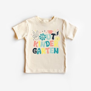 Peace Out Kindergarten Shirt, Last Day of School T-Shirt, Aesthetic Toddler Tee, Kindergarten Graduation Gift, Kindergarten Toddler Shirt