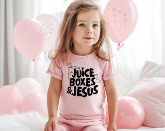 Juice Boxes and Jesus T-shirt, Kid Church Shirt, Christian Toddler Shirts, Religious Kids Shirt, Biblical Toddler Tee