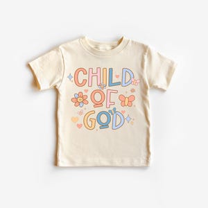 Child of God Toddler Shirt, Faith Christian Quotes Kids T-Shirt, Bible Verse Baby Bodysuit, Christian Baby Shirts, Floral Church Shirt
