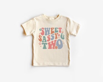 Sweet Sassy and Two Toddler Shirt, 2nd Birthday Girls Toddler T-Shirt, Two Birthday Shirt, 2nd Birthday Girl Clothing, Birthday Party Shirts