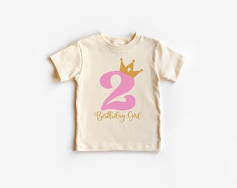 Kleinkinder 2.Geburtstag Shirt, Mädchen Party T-Shirt (weiche Baumwolle, Größen 2T-5T)