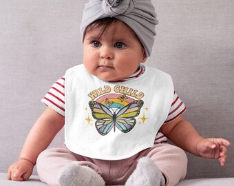 Wildes Kind Baby Lätzchen, personalisierte Lätzchen für Babys & Kleinkinder, kundenspezifische Babylätzchen, Babypartygeschenk