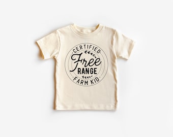 Free Range Farm Kid Shirt, Western Toddler T-Shirt, Cute Country Kids Tee, Retro Kids Shirt, Ranch Kid Life Shirts