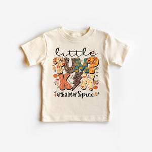 A Little Pumpkin With a Lot of Spice Kids Shirt, Little Pumpkin Toddler T-Shirt, Thanksgiving Shirt for Kids, Thankful Youth Shirt