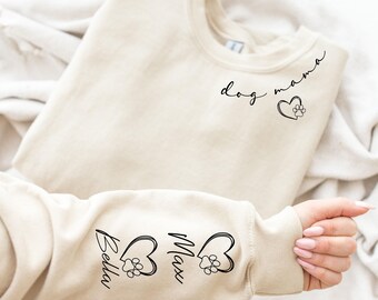 Personalized Dog Mama Sweatshirt - Custom Pet Name, Soft and Cozy