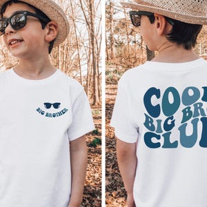 Cool Big Bro Club Shirt, Promoted to Brother Kids T-Shirt, Baby Announcement Gift For Son, Best Big Brothers Kids Shirt