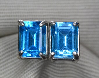 認定ブルートパーズリング 13.37カラット スターリングシルバー 本物の