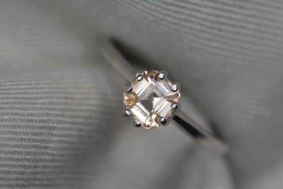 Certified Imperial Topaz Ring 1.03ct Natural Genuine Real Yellow November Birthstone Jewelry Sterling Silver Gift For Her Princess Cut IM8
