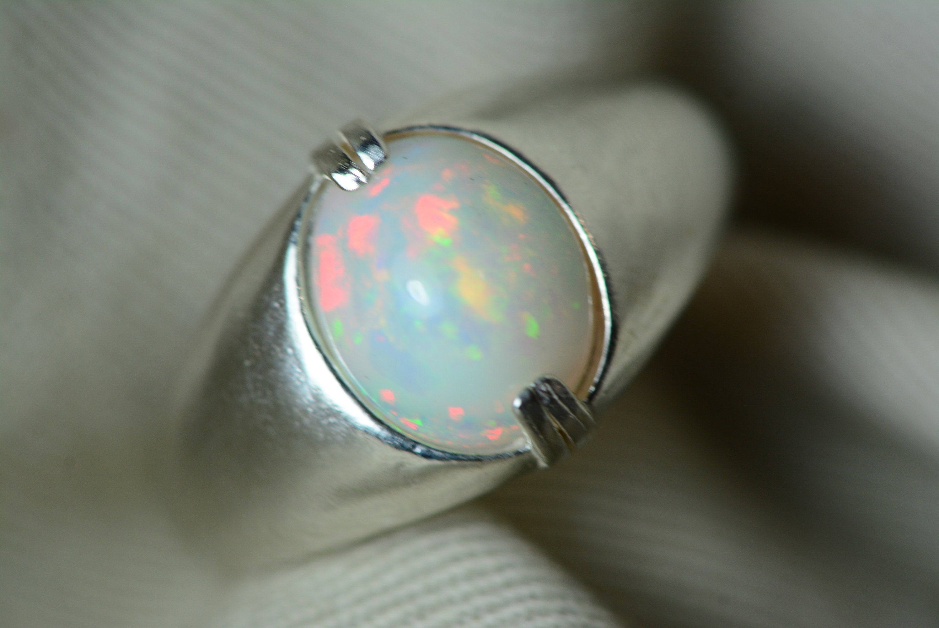 Mens Certified Opal Ring 2.21 Carats Mans Ring Sterling Etsy