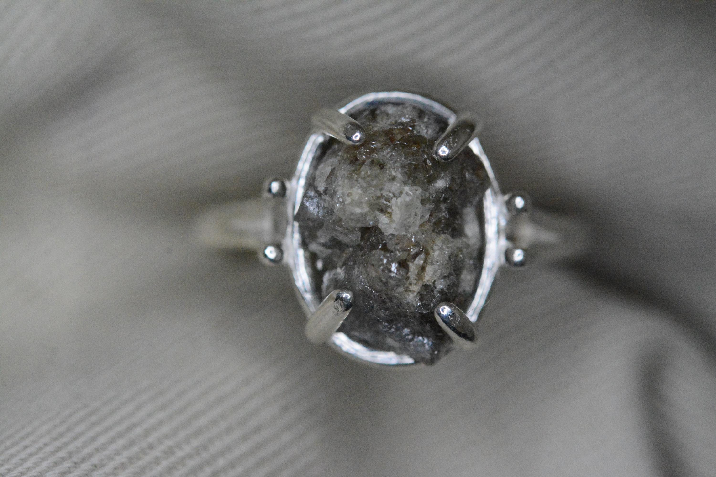 Huge Raw Diamond Ring 5.62 Carat Certified Uncut Rough Real Natural Genuine Earth Mined April Birthstone Jewelry RD118