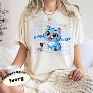 Demon Hunter Tiger and Bird shirt, Derpy Tiger And Bird Demon Hunter Tiger Tee, Hunters Tiger fan, Kpop Saja Boys Shirt, Kpop Demon Hunters
