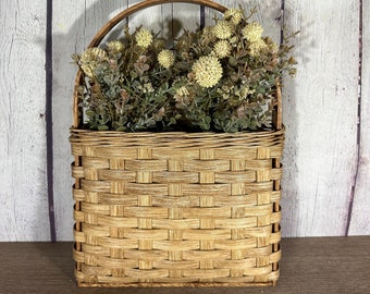 Door Basket-Wall Basket-Handwoven Basket-Primitive Style Basket