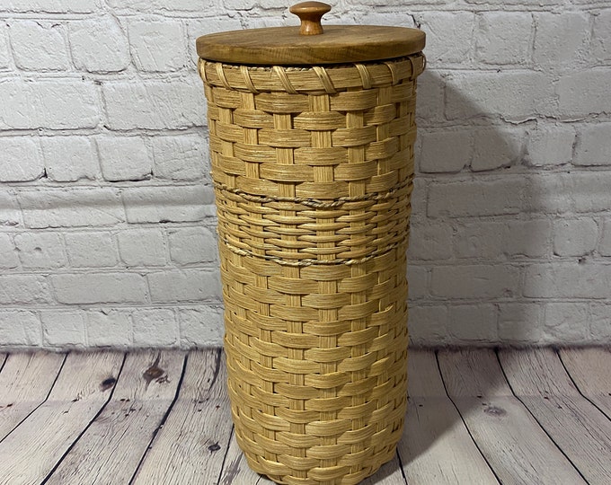 Toilet Paper Basket With Lidbathroom Tissue Baskettall Handwoven