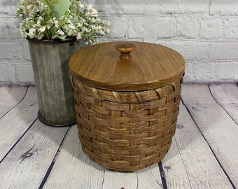 Toilet Paper Basket- Storage Basket-Round Basket-Handwoven Basket-Canister Basket