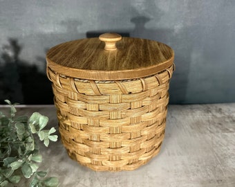 Toilet Paper Basket- Single Roll- Storage Basket-Handwoven Basket-Round Basket
