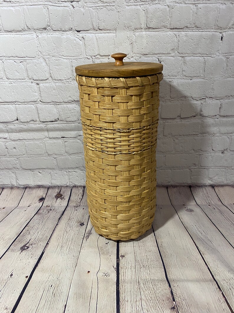 Toilet Paper Basket With Lidbathroom Tissue Baskettall Etsy Ireland