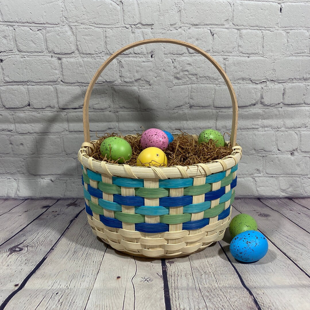 Easter Basket-storage Basket-handwoven Basket- Round Basket - Etsy