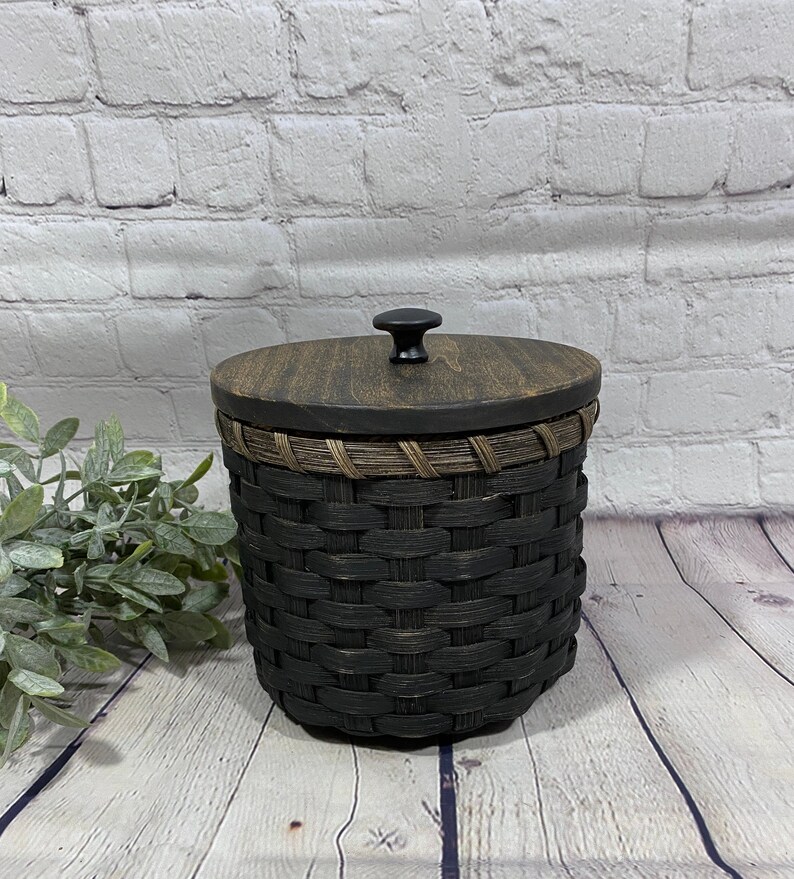 Toilet Paper Basketbasket With a Lidpainted Basketstorage Etsy