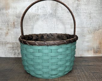 Storage Basket-Handwoven Basket-Gathering Basket-Primitive Style