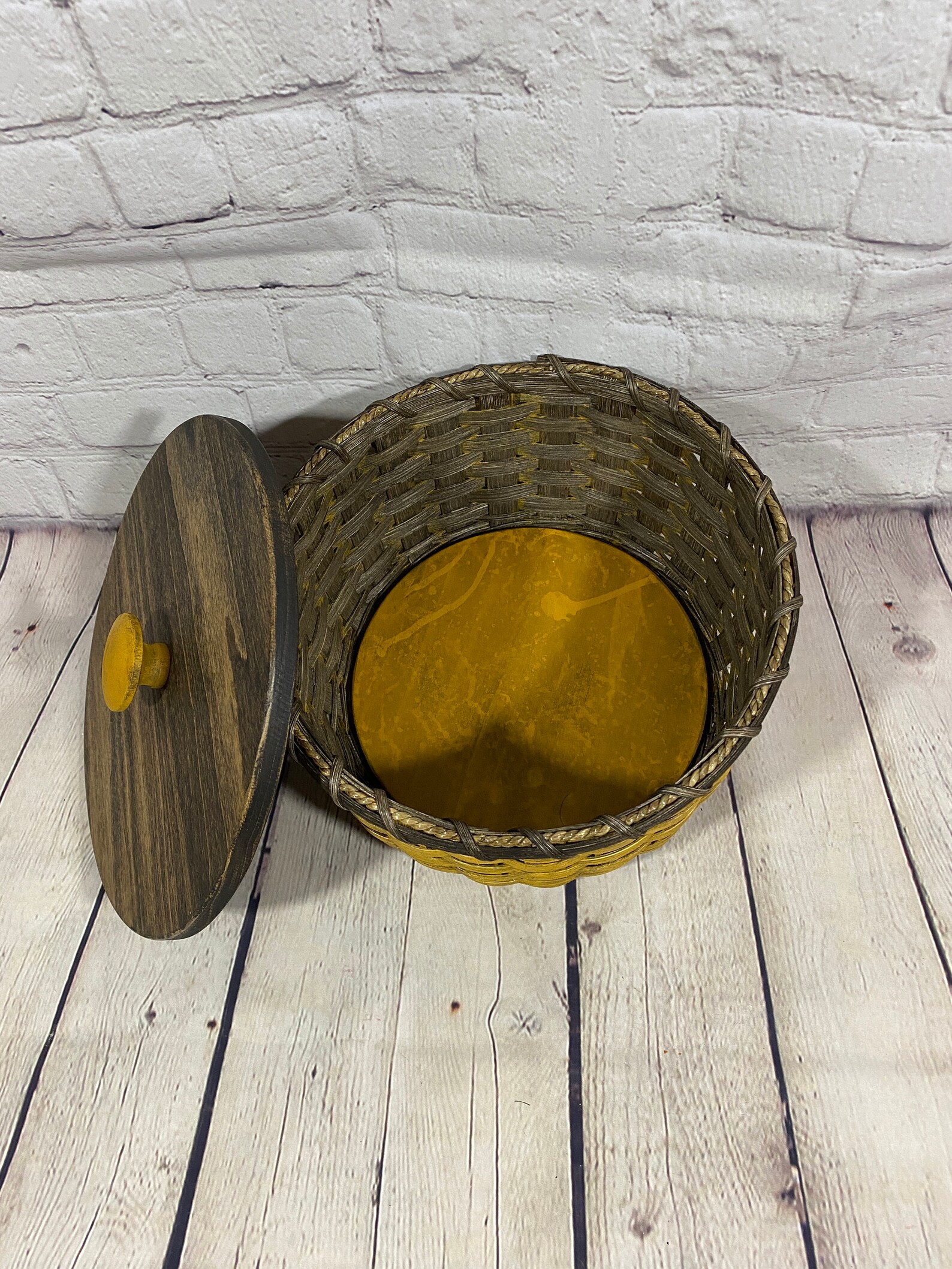 Aufbewahrungskorb-Papierteller Korb-Runder Korb-handgewebter | Etsy