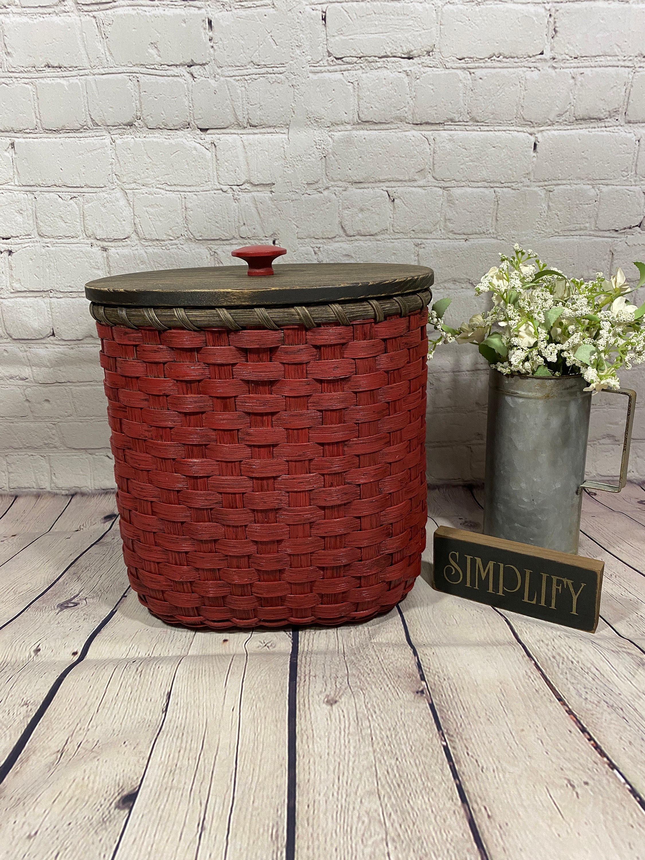 Waste Baskets with Lid / Magazine Basket / Storage Basket / Etsy.de