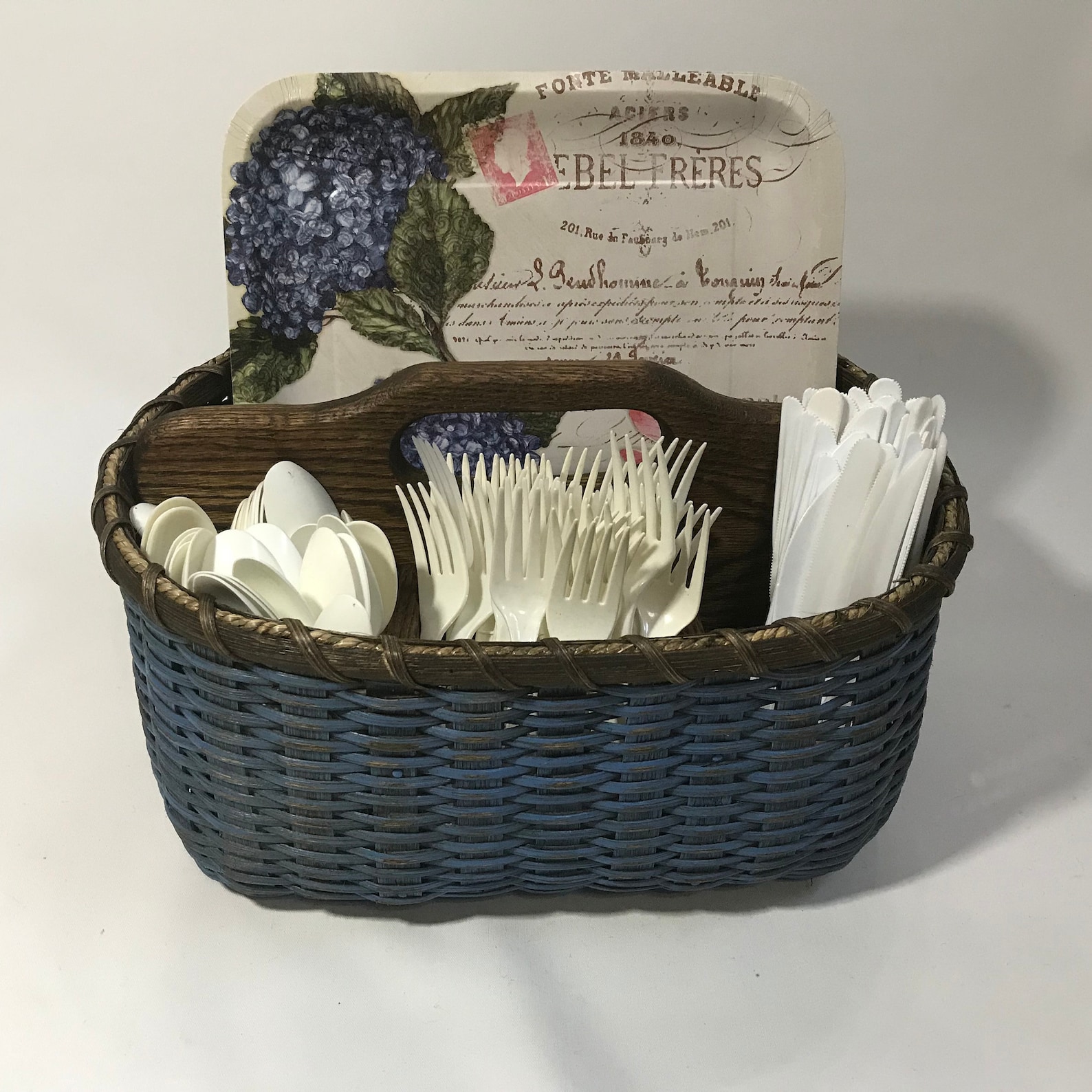 Paper Platesilverware Basket / Organizer Basket / Storage Etsy
