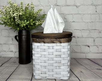 Tissue Basket /Tissue Cover-Tissue Box-Primitive Style-Handwoven Basket