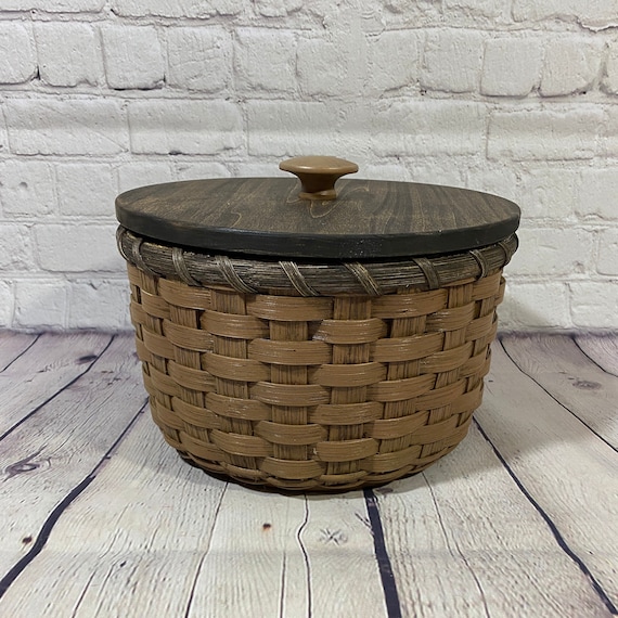Storage Basketpaper Plate Basketround Baskethandwoven Etsy