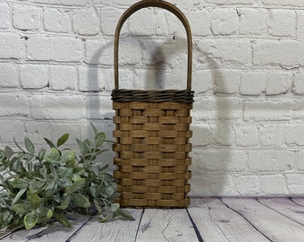 Wall Basket-Handwoven Basket-Primitive Style Basket