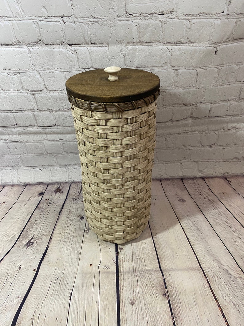 Bathroom Tissue Baskettoilet Paper Basket Primitive Painted Etsy