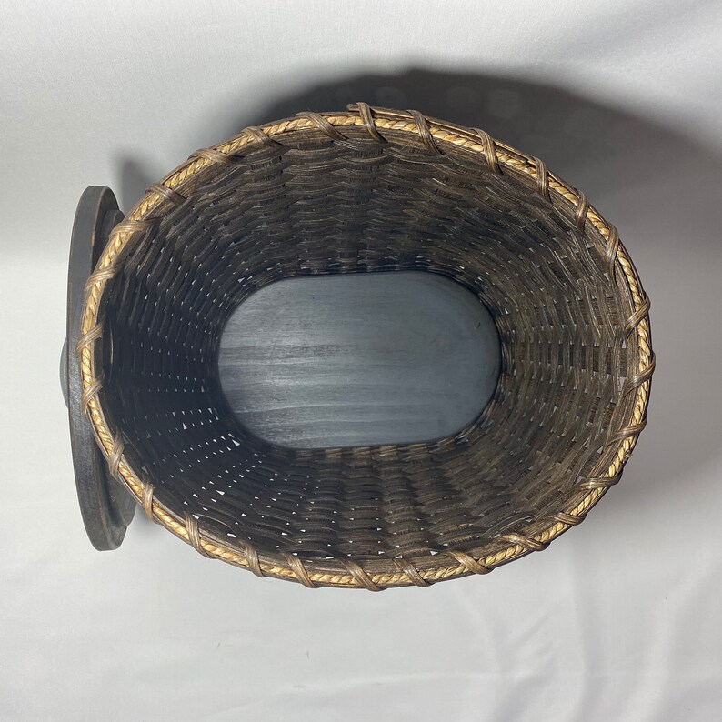 Waste Basket With Lid / Magazine Basket / Storage Basket / Etsy