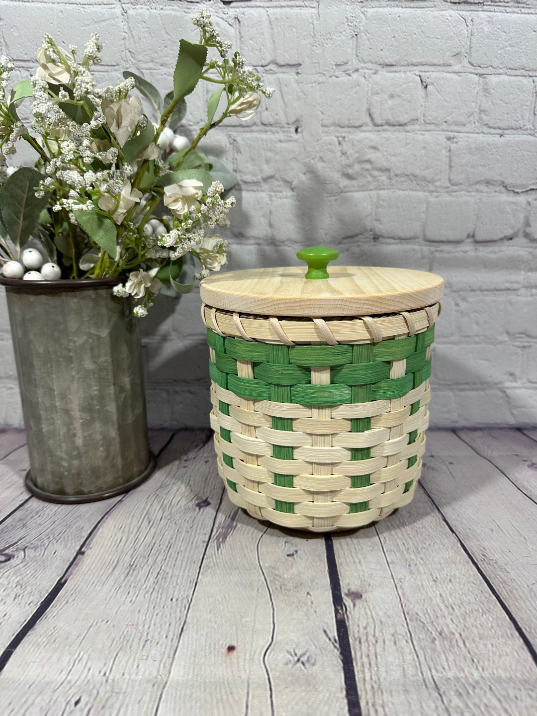 Lidded Toilet Paper Basket Single Roll Storage Basketcanister Basket